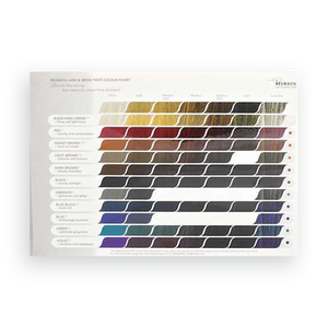 Belmacil lash and brow tint color chart to guide you through the Swiss made colors for tinting. Estheticians, Cosmetologist and Beauty Professionals can feel more comfortable with this guide.